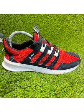 Adidas SL Loop Runner Boys Size 6.5Y Red Black Walking Running Shoes Sneakers